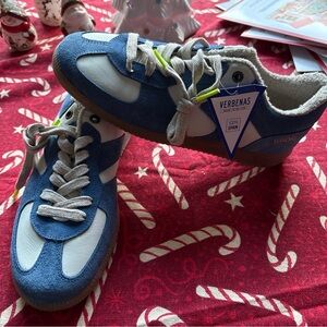 Verbenas NWOB Women's Size 39 US 8 Genuine Leather Suede Royal Blue Sneakers